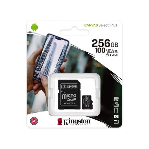 Memoria MicroSD/SD 256GB. Kingston Class10