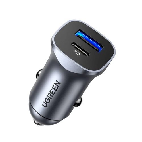 Adaptador cigarrera a USB Tipo C/USB-A UGreen 30780 24W