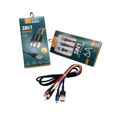 Diseño sin título (1) Cable USB tipo C/microUSB/iPhone 3in1 LDO-X40