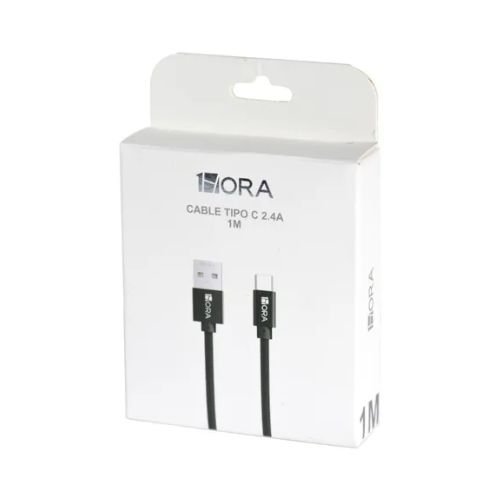 Cable USB a tipo C 1Hora CAB249 1M. 2.4A.