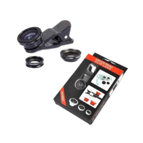 Lente Ojo de Pez/Macro p/Tablet/Smartphone
