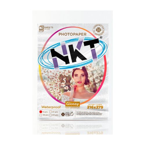 Papel Glossy Carta 115gr. NKT 50pack