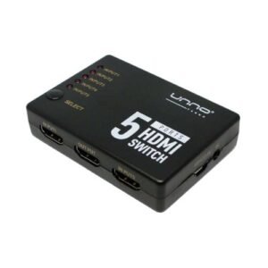 Switch de 5 puertos HDMI Unno HB1203BK