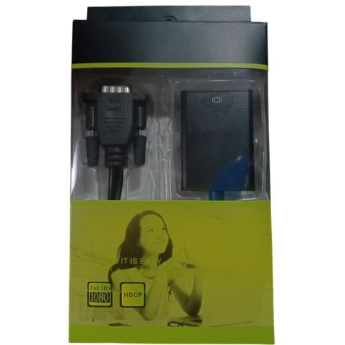 Diseño sin título (37) ADAPTADOR VGA-M A HDMI-H AUDIO Y ENERGIA VERDE-NEGRO