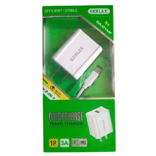 Diseño sin título (4) Transformador p/celular Gerlax tipo C 3A 18W GA-01MF