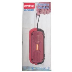 Diseño sin título (9) Bluetooth ewtto ET-P1819BT 5W x 2, lector micro SD y USB, Radio FM, micrófono con función de manos libres.