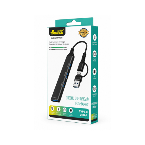 Hub 4 puertos USB MY-7692 Tipo C