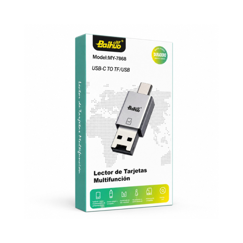 Model_MY-7868 Lector de memorias MY-7868 tipo C/USB