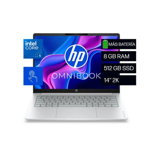 Laptop HP Core5, 8GB, 512GB, 14" Touch, OmniBook 14-HU0052LA